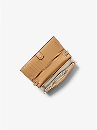 Jet Set Small Signature Logo Print Woven Smartphone Crossbody Bag