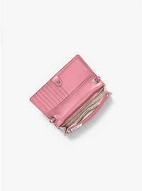 Jet Set Small Signature Logo Print Woven Smartphone Crossbody Bag