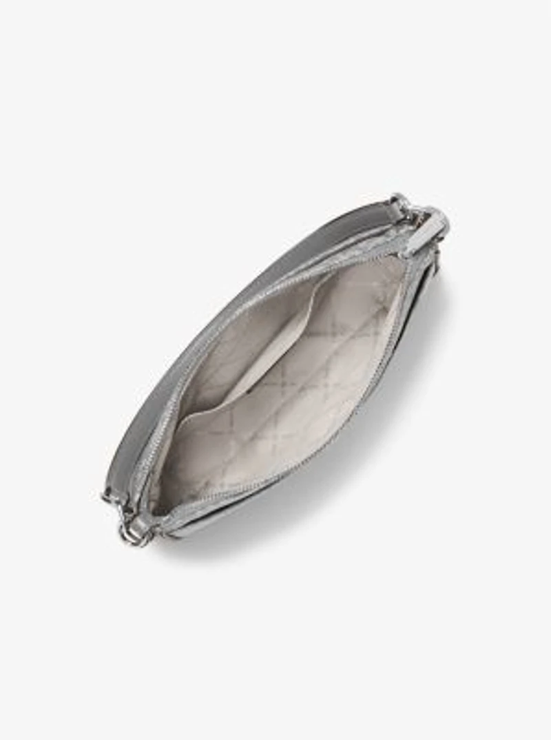 Jet Set Medium Signature Logo Print Woven Pochette Crossbody Bag