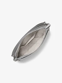 Jet Set Medium Signature Logo Print Woven Pochette Crossbody Bag