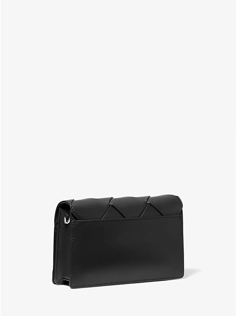 Jet Set Medium Woven Leather Crossbody Bag