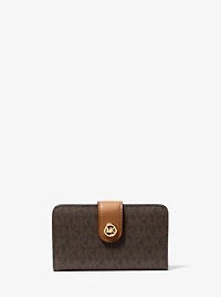 MK Pop Charm Medium Signature Logo Wallet