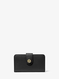 MK Pop Charm Medium Pebbled Leather Wallet
