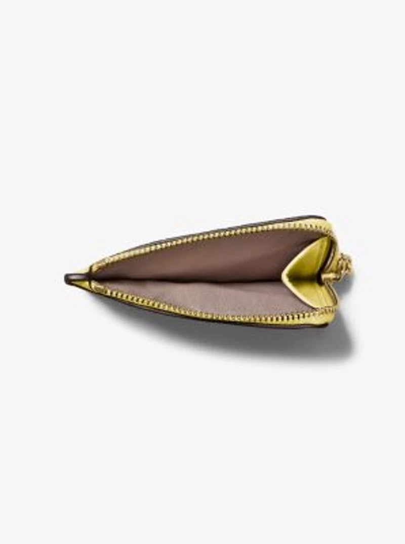 Jet Set Small Pebbled Leather Card Case Wristlet