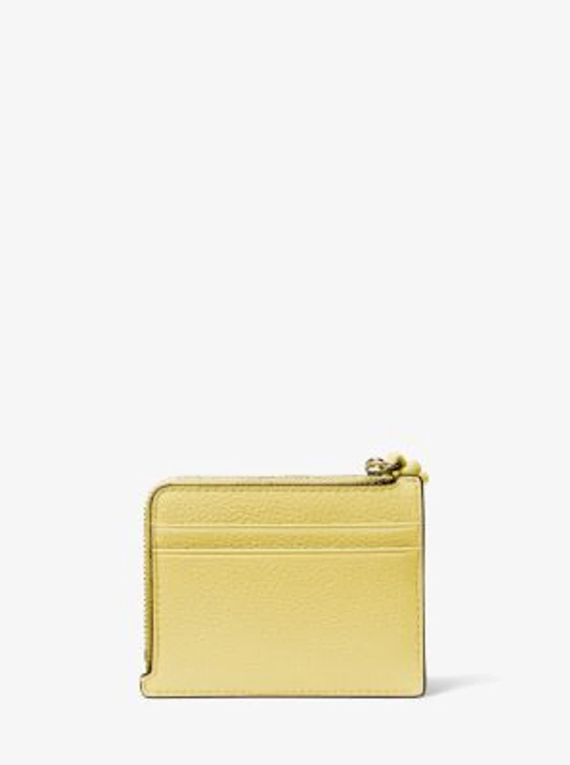 Jet Set Small Pebbled Leather Card Case Wristlet