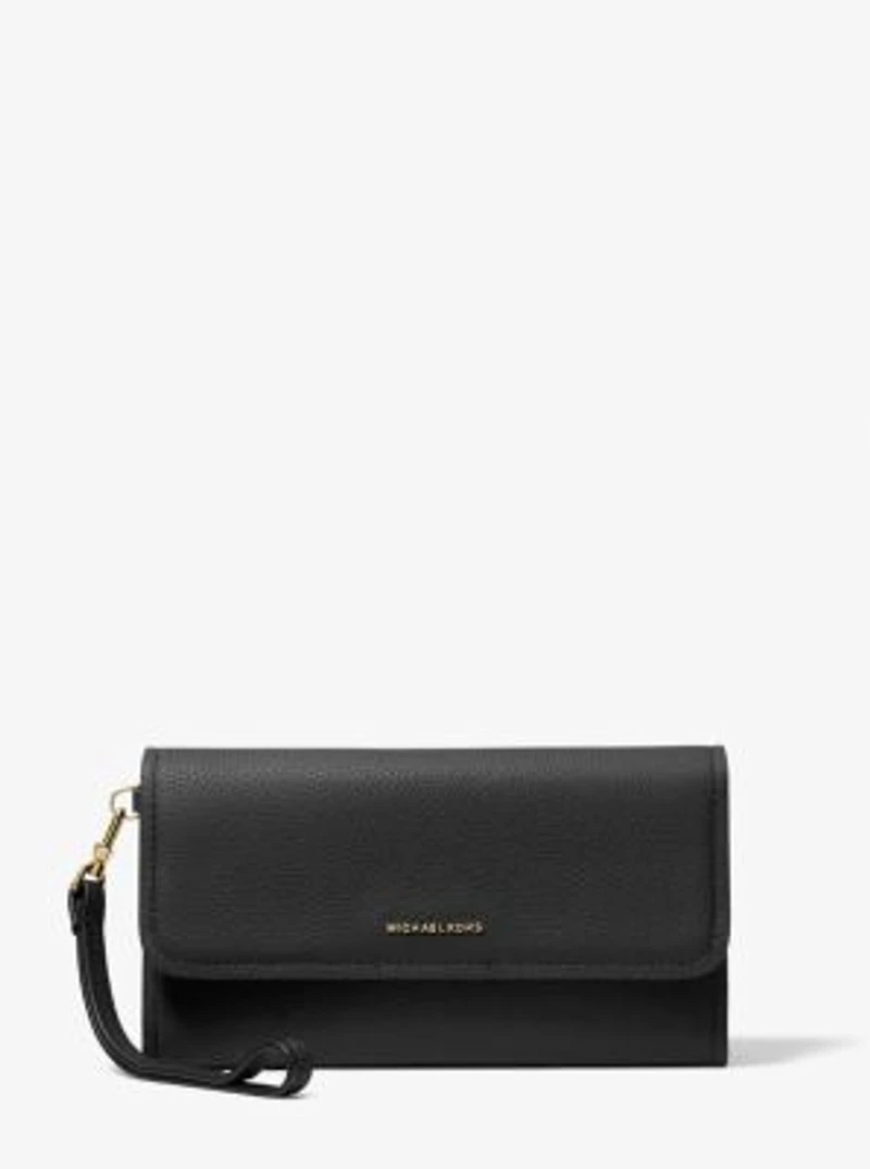 Jet Set Medium Pebbled Leather Smartphone Wristlet