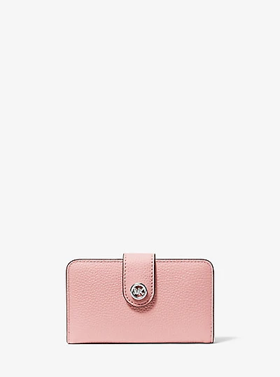 MK Pop Charm Medium Pebbled Leather Wallet