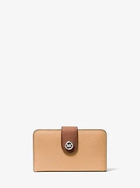 MK Pop Charm Medium Pebbled Leather Wallet