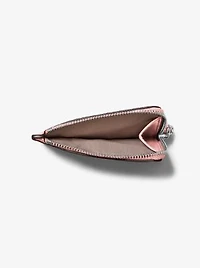Jet Set Small Pebbled Leather Card Case Wristlet
