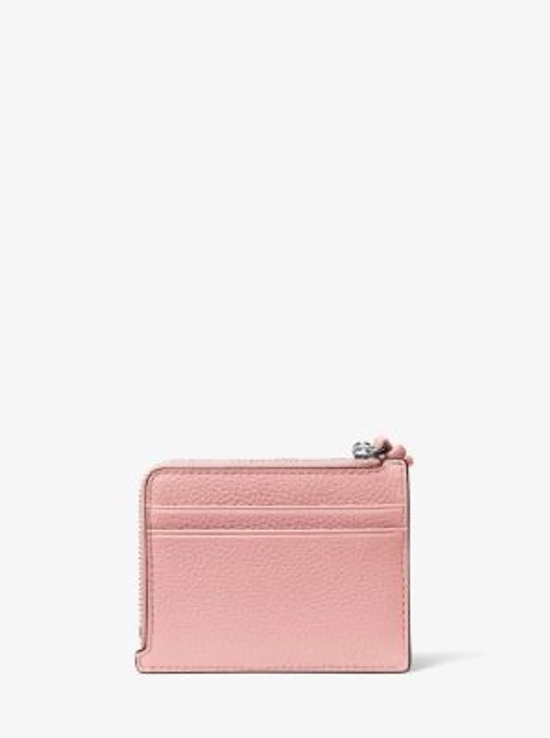 Jet Set Small Pebbled Leather Card Case Wristlet