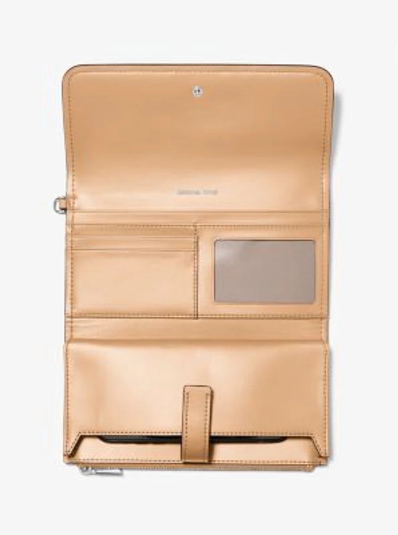 Jet Set Medium Pebbled Leather Convertible Wristlet