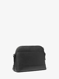 Large Saffiano Leather Dome Crossbody Bag