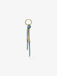 Gold-Tone and Speckled Cord Bag Charm