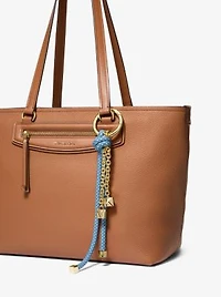 Gold-Tone and Speckled Cord Bag Charm