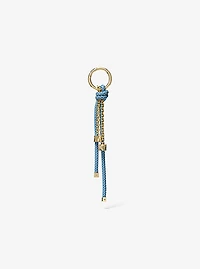 Gold-Tone and Speckled Cord Bag Charm