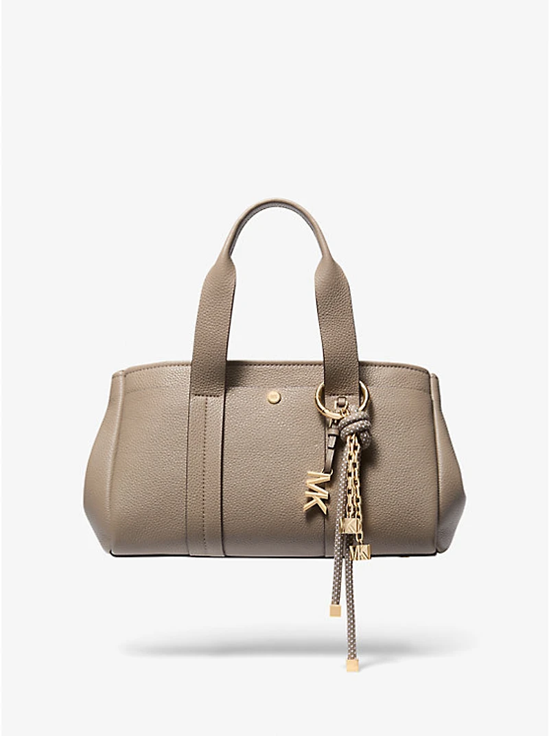 Gold-Tone and Speckled Cord Bag Charm
