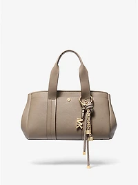 Gold-Tone and Speckled Cord Bag Charm