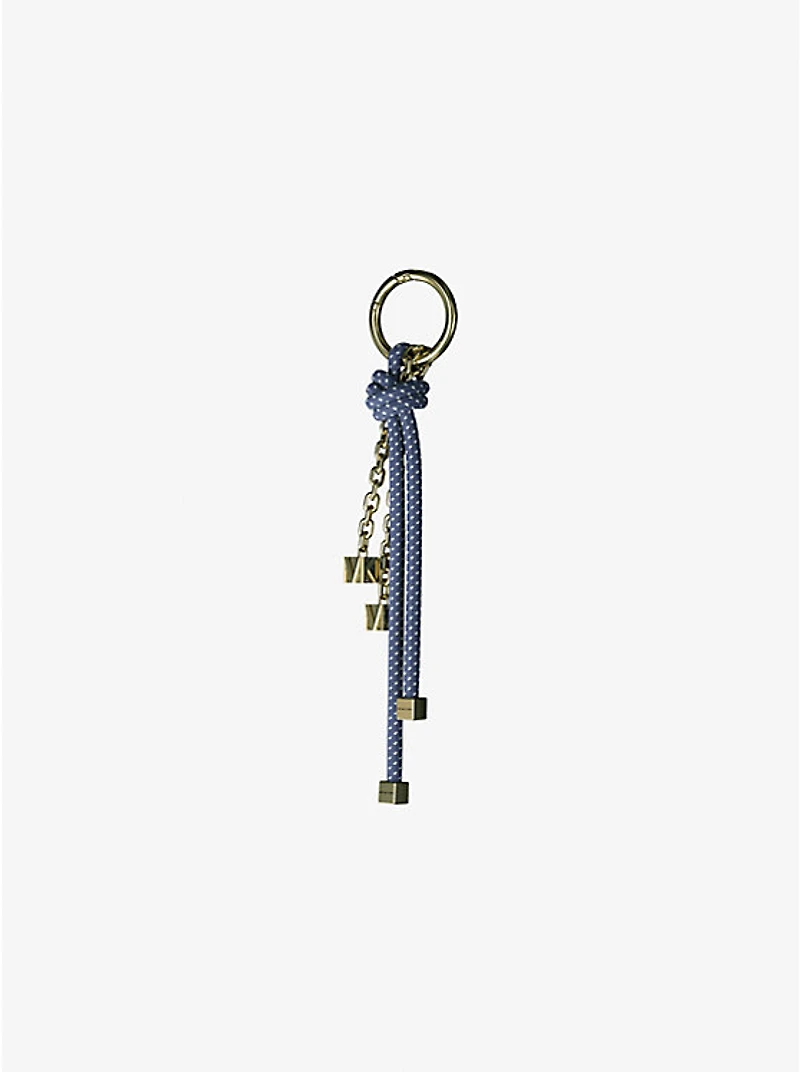 Gold-Tone and Speckled Cord Bag Charm