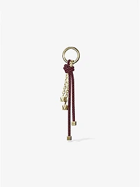 Gold-Tone and Speckled Cord Bag Charm