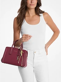 Gold-Tone and Metallic Braided Cord Bag Charm