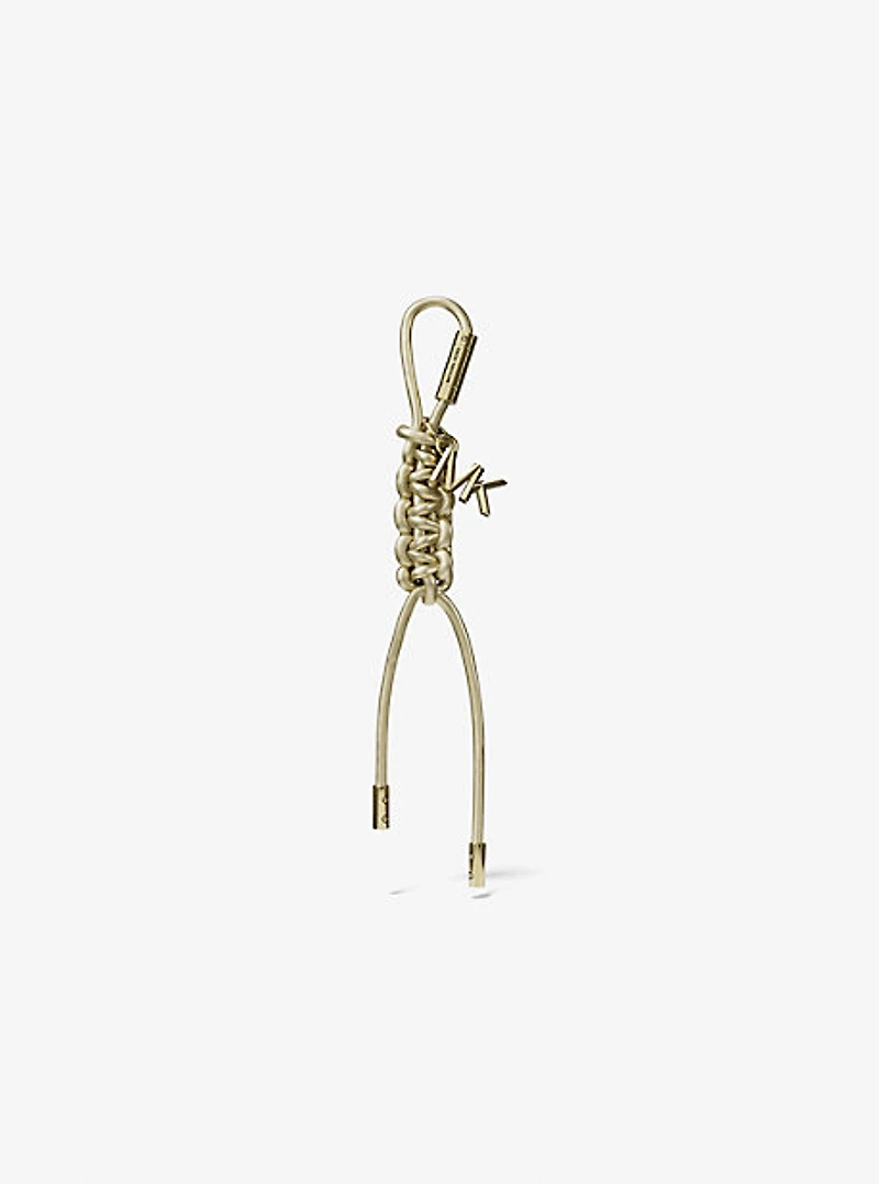 Gold-Tone and Metallic Braided Cord Bag Charm