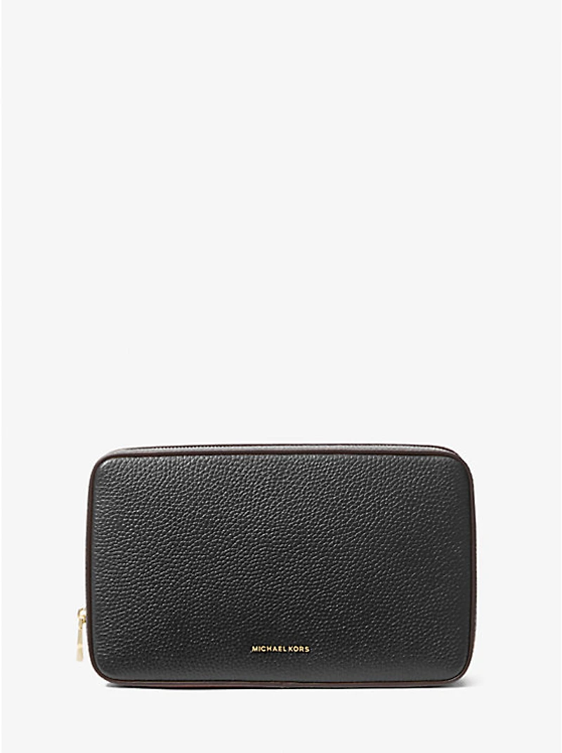 Medium Pebbled Leather Tech Organizer
