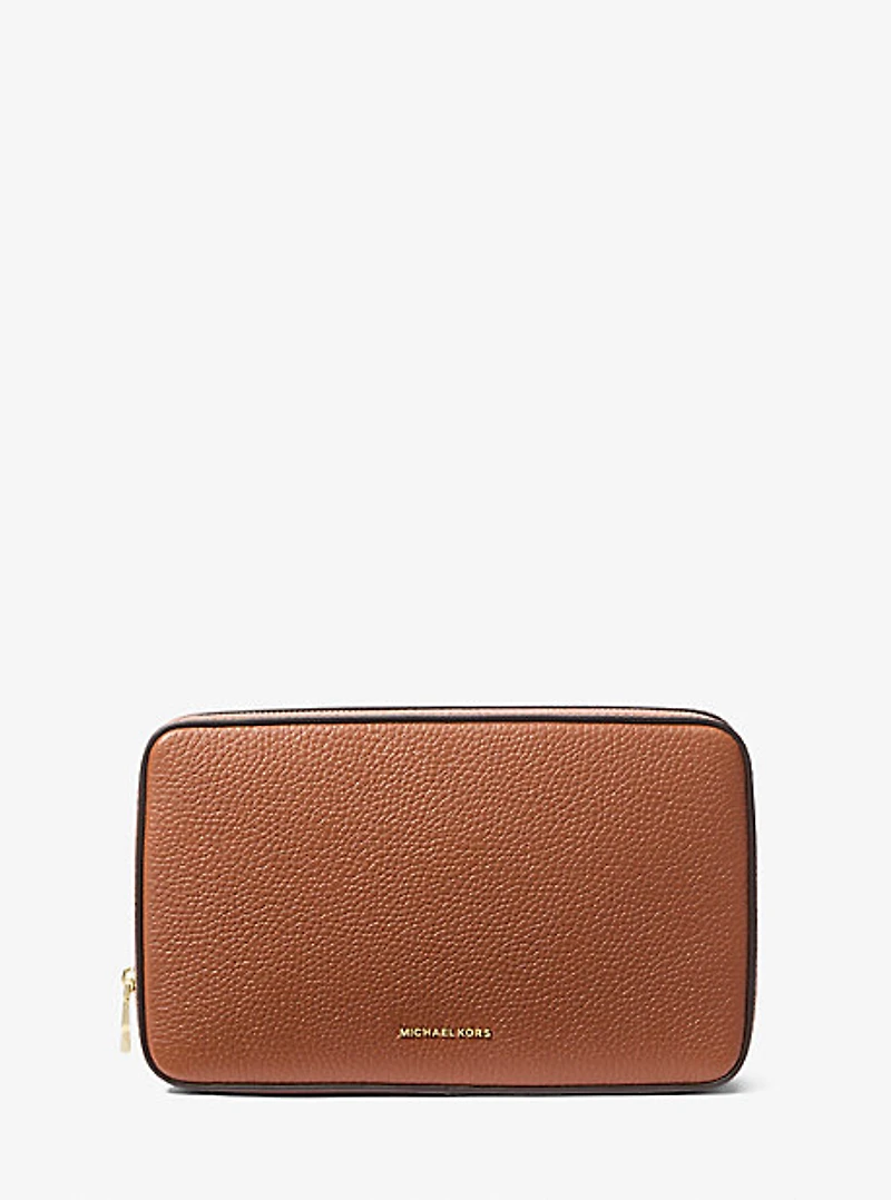 Medium Pebbled Leather Tech Organizer