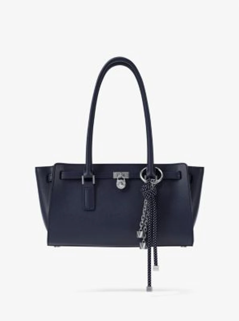 Silver-Tone and Speckled Cord Bag Charm