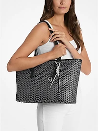 Silver-Tone and Metallic Braided Cord Bag Charm