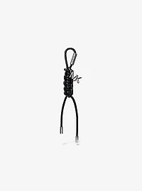 Silver-Tone and Braided Cord Bag Charm