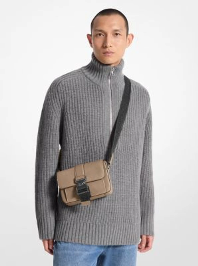 Hudson Pebbled Leather Crossbody Bag