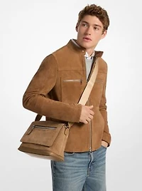 Hudson Small Suede Messenger Bag