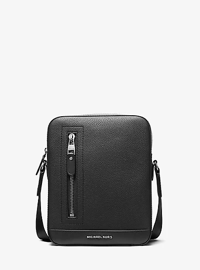 Hudson Pebbled Leather Flight Bag