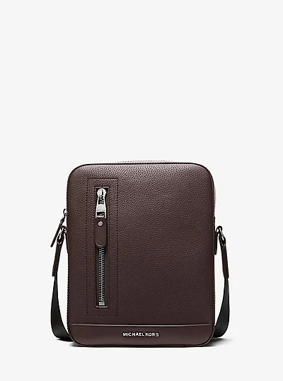 Hudson Pebbled Leather Flight Bag