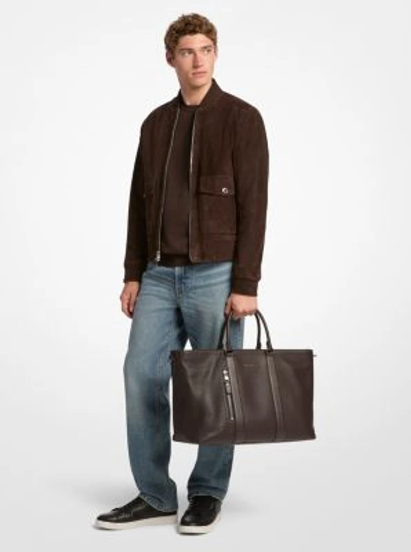 Hudson Pebbled Leather Tote Bag
