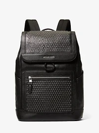 Hudson Medium Grommeted Leather Backpack