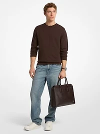 Edison Medium Scratch-Resistant Leather Briefcase