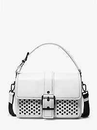 Colby Medium Grommeted Leather Messenger Bag