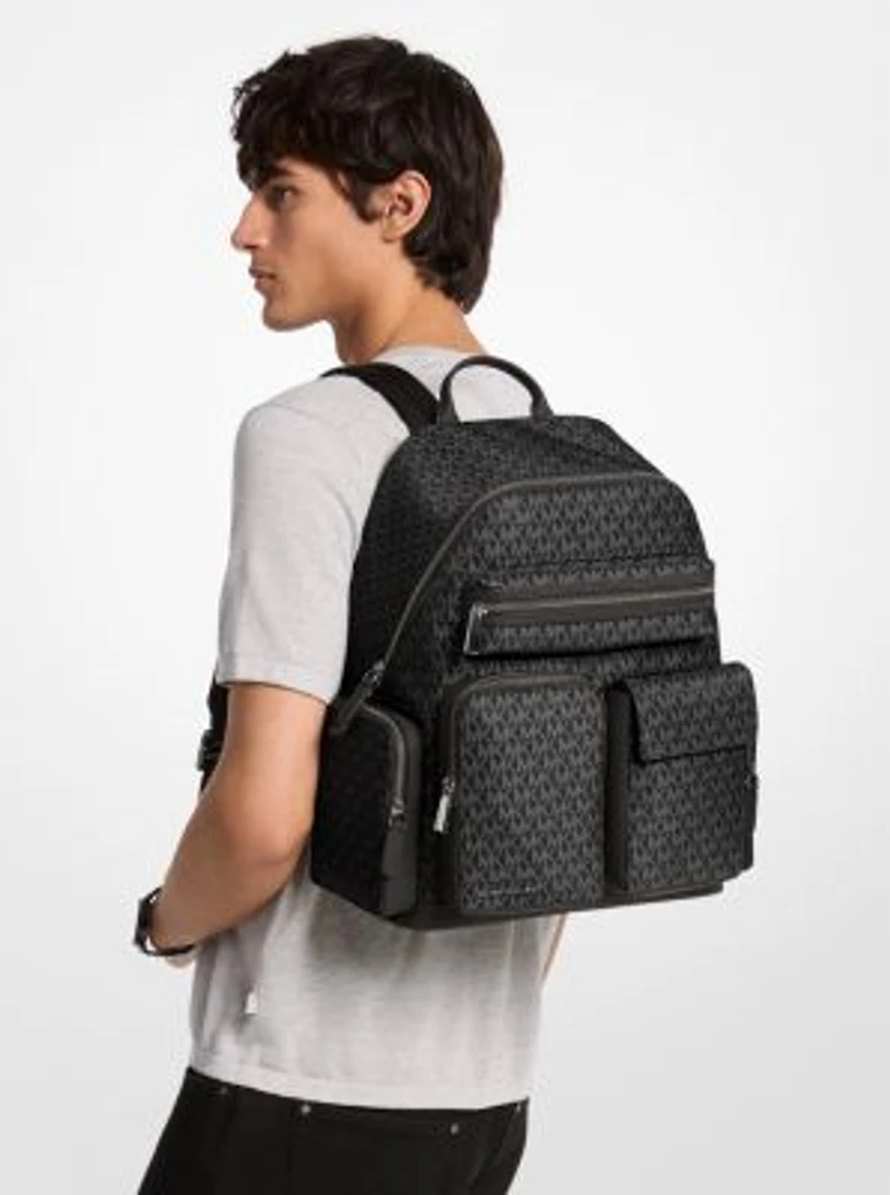 Brooklyn Medium Printed Signature Logo Cargo Backpack