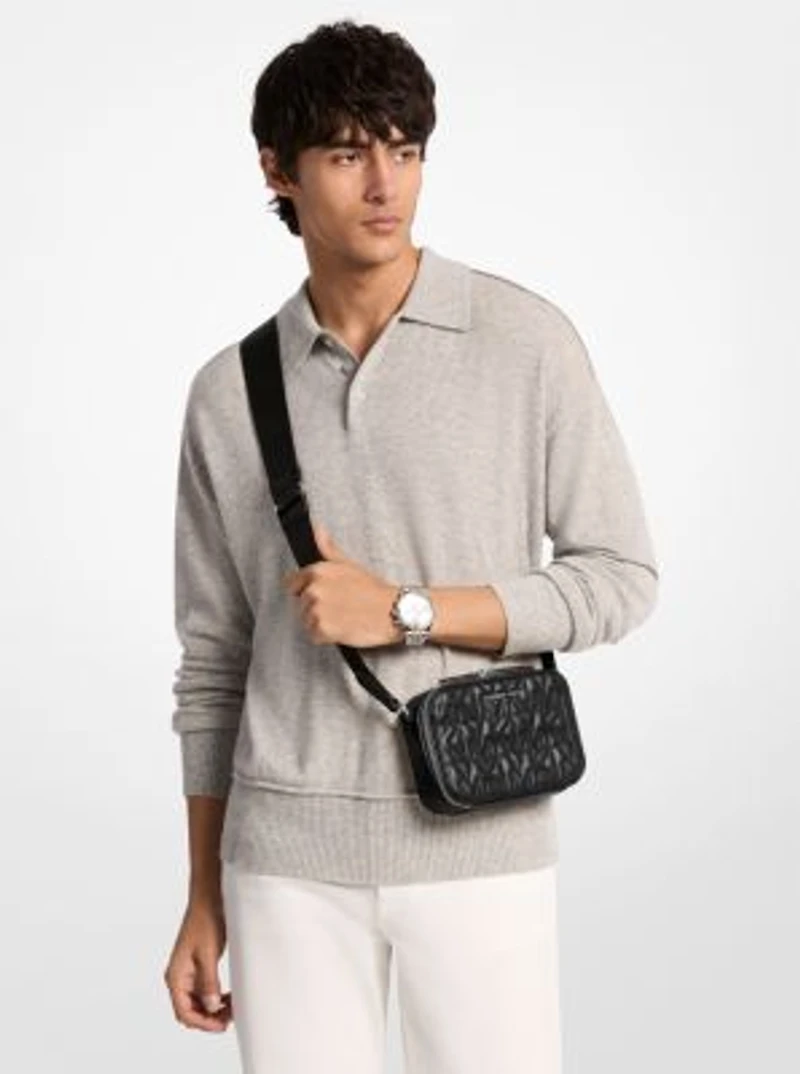 Hudson Logo Embossed Crossbody Bag