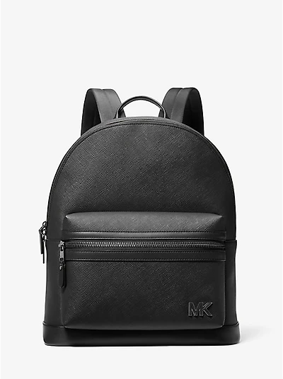 Edison Scratch-Resistant Crossgrain Leather Backpack