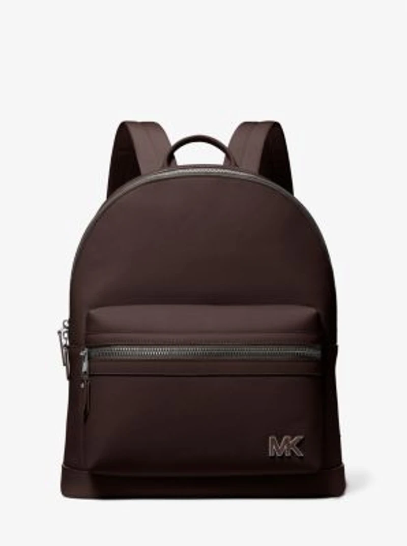 Edison Scratch-Resistant Crossgrain Leather Backpack