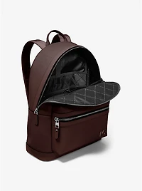 Edison Scratch-Resistant Crossgrain Leather Backpack