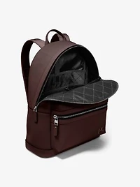 Edison Scratch-Resistant Crossgrain Leather Backpack