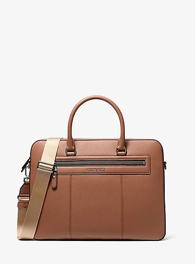 Jet Set Pebbled Leather Briefcase