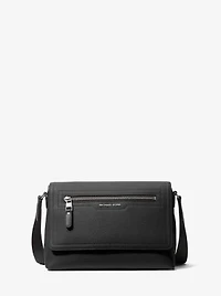 Hudson Small Pebbled Leather Messenger Bag