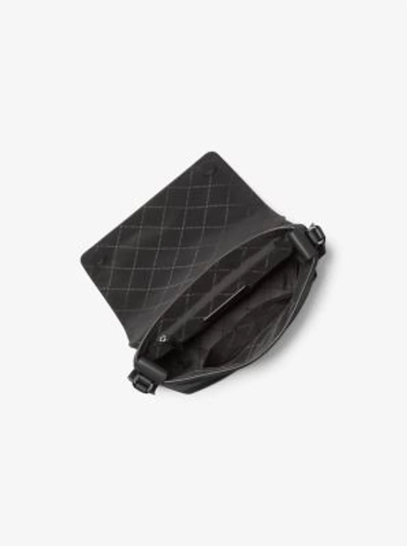 Hudson Small Pebbled Leather Messenger Bag