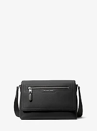 Hudson Small Pebbled Leather Messenger Bag
