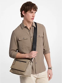 Hudson Small Pebbled Leather Messenger Bag