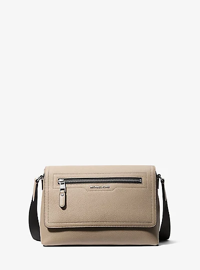 Hudson Small Pebbled Leather Messenger Bag